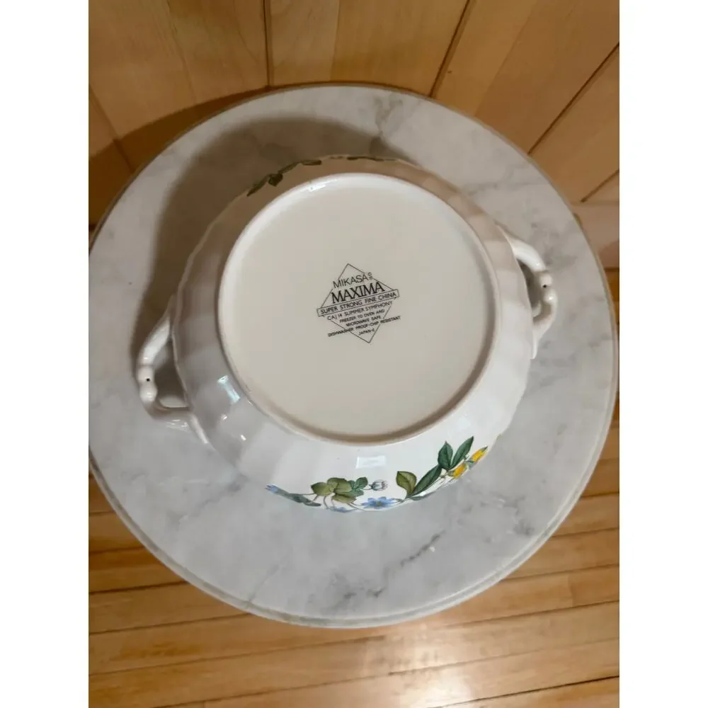 Vintage Mikasa Maxima Summer Symphony Lidded Casserole Server 2.5 Qt